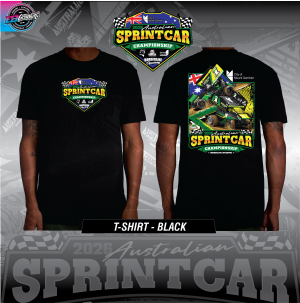 Aust Sprintcar Black Tee