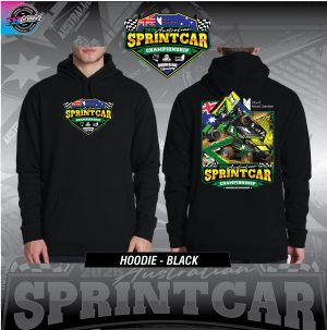 Aust Sprintcar Black Hoodie