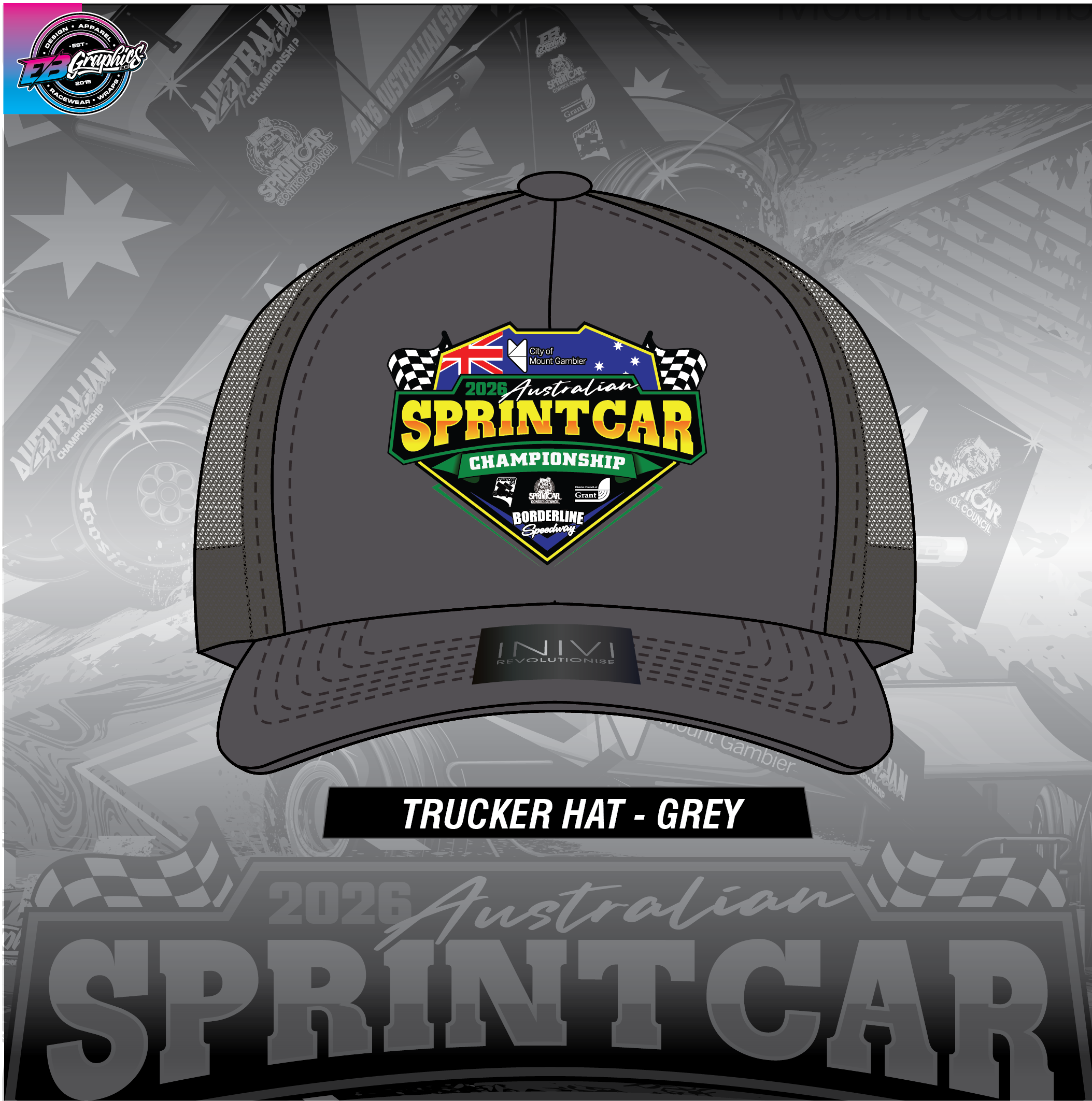 Aust Sprintcar Grey Trucker