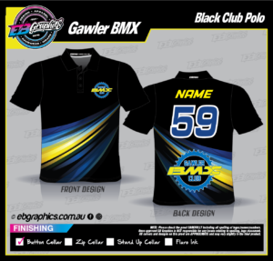 Gawler BMX Black Polo