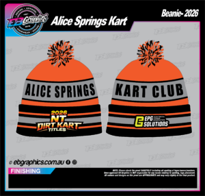 2026 NT Dirt Kart Titles Pom Pom Beanie